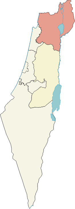 Северный округ Израиля - граница на карте